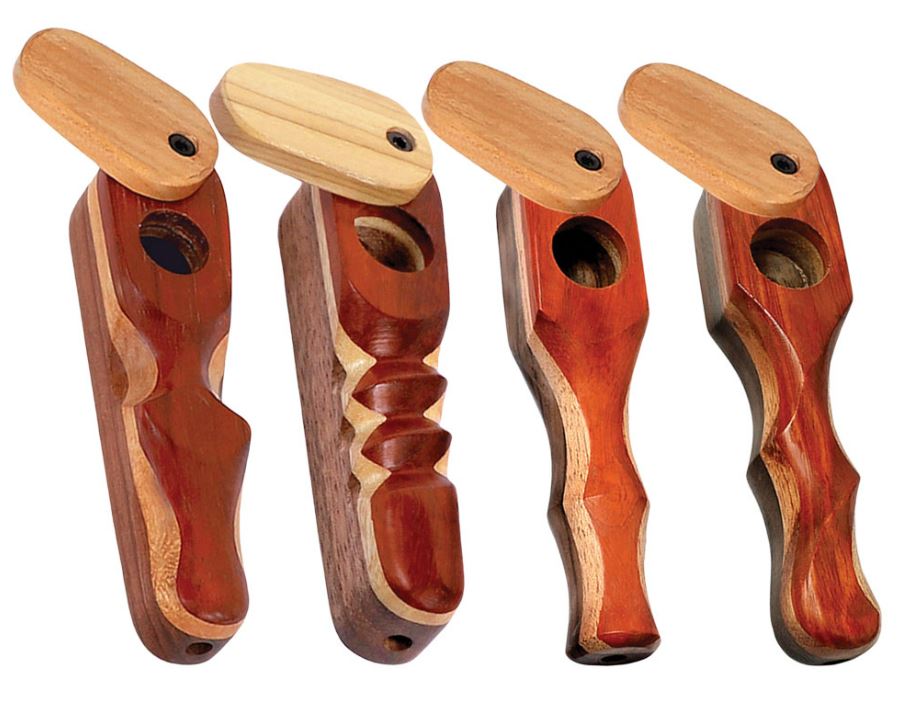 Wooden Hand Pipe 6ct - Assorted