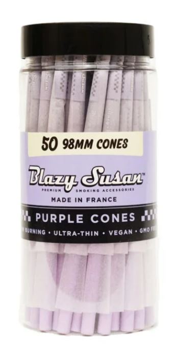 BLAZY SUSAN PURPLE CONES 98MM 50CT