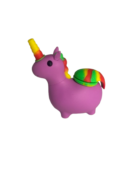 4" Unicorn Silicone Hand Pipe 1ct - Assorted