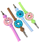 6.8" Silicone Donut Nectar Collector 1ct - Assorted