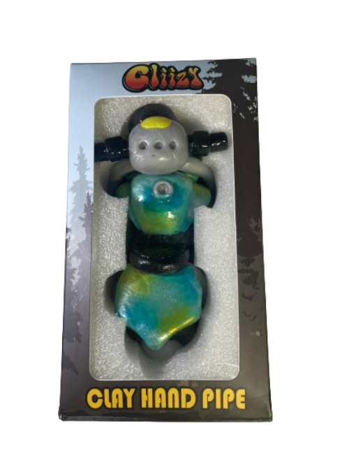 5" Glizzy Clay Hand Pipe 1Ct